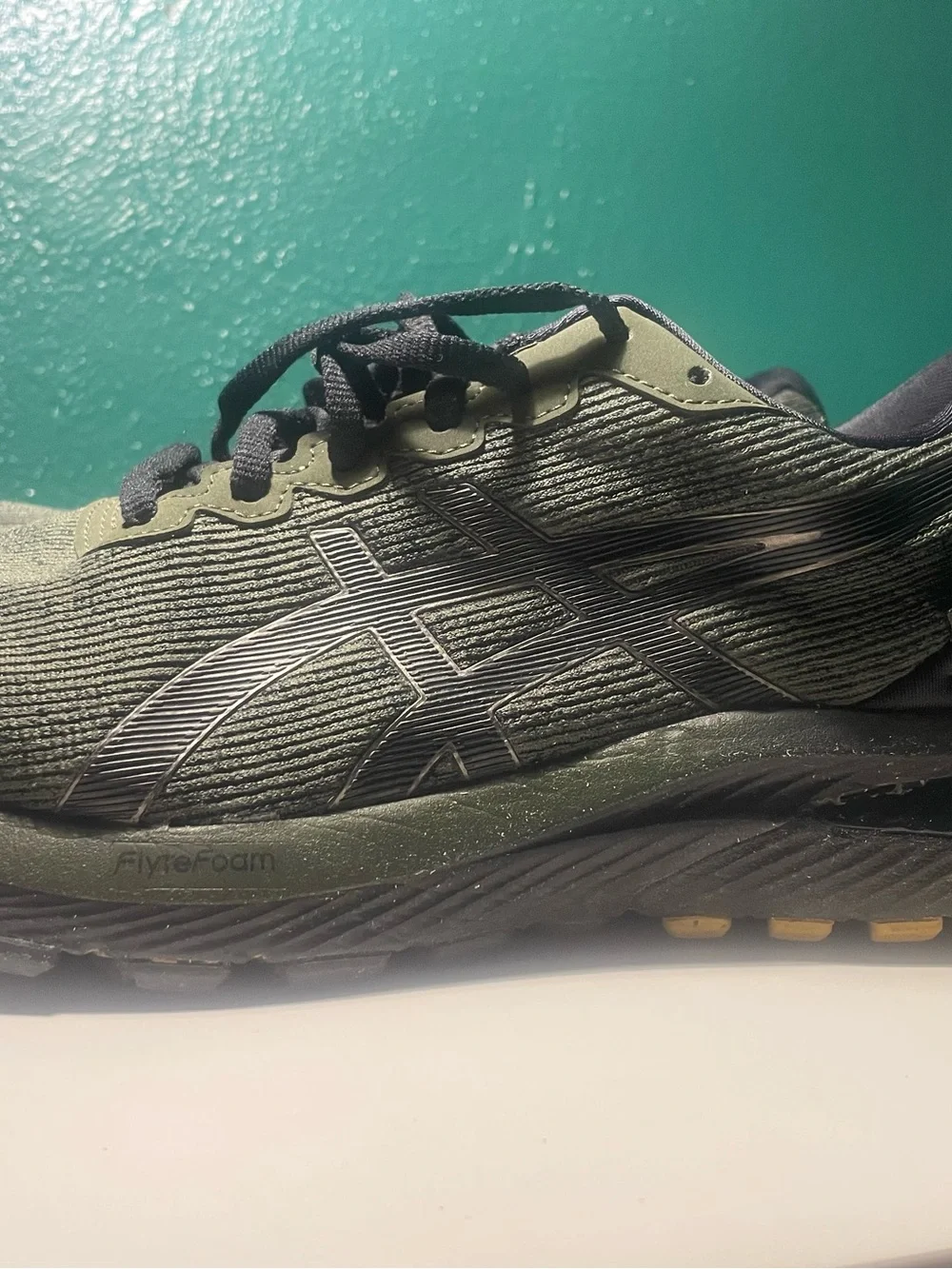 Ascics Green Athletic Sneakers